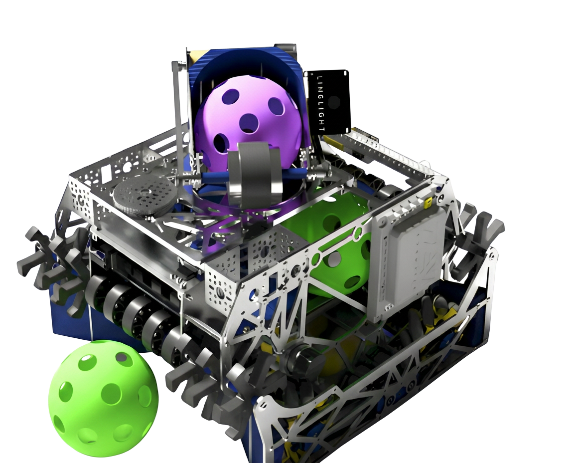 RoboPlayers FTC robot with intake and game elements